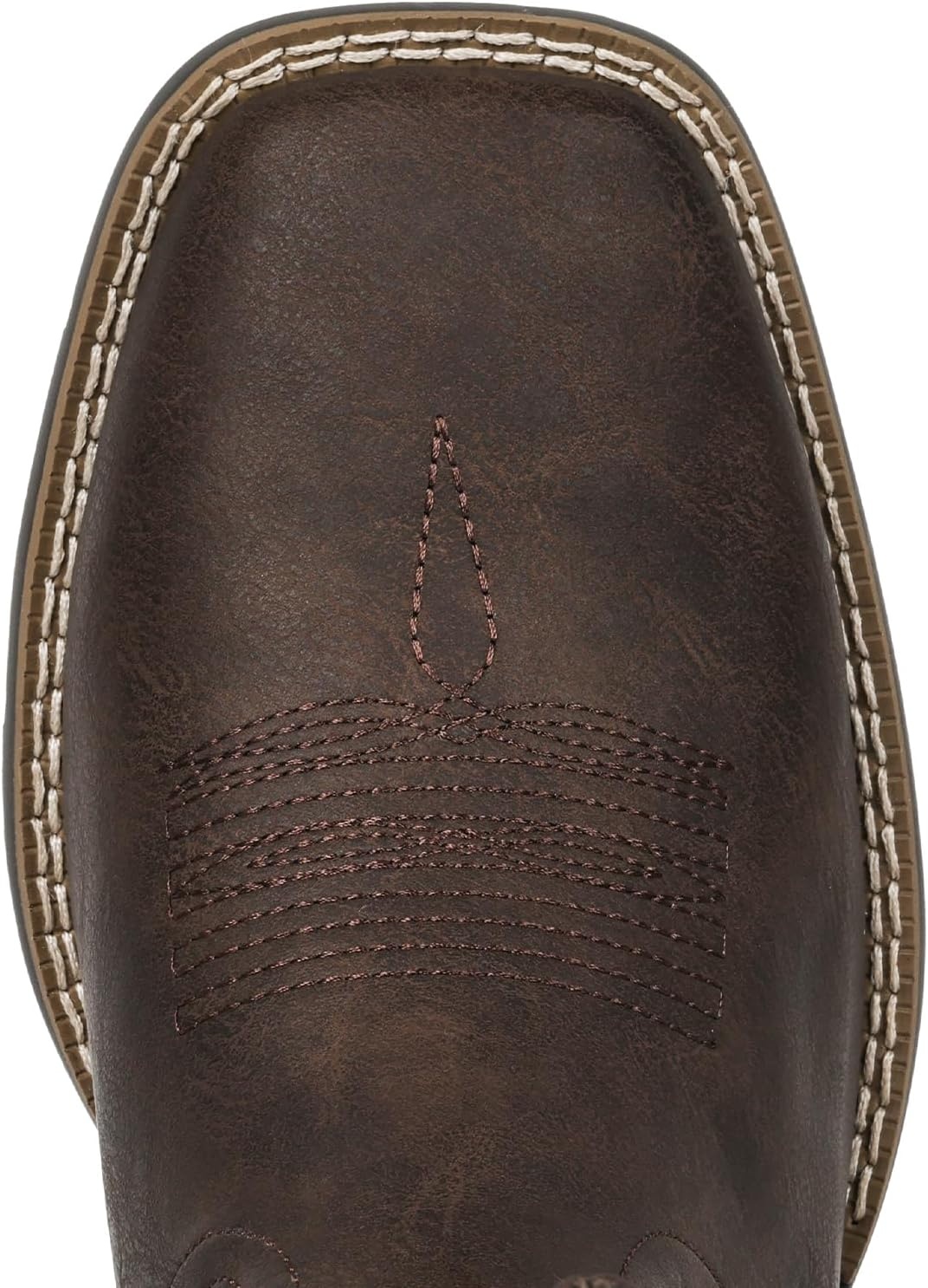 image:imageIUV Cowboy Boots for Men Square Toe PullOn Western Boots with Classic Embroidery Slip amp Oil Resistant Outsole Durable Heel for Stylish Casual and Country WearDark Brown