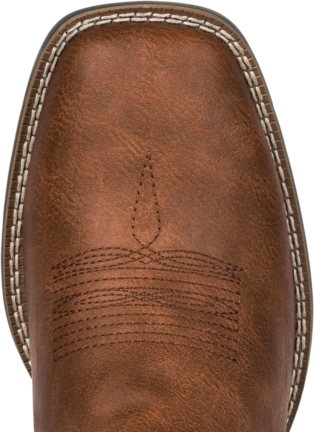 image:imageIUV Cowboy Boots for Men Square Toe PullOn Western Boots with Classic Embroidery Slip amp Oil Resistant Outsole Durable Heel for Stylish Casual and Country WearBlack Brown