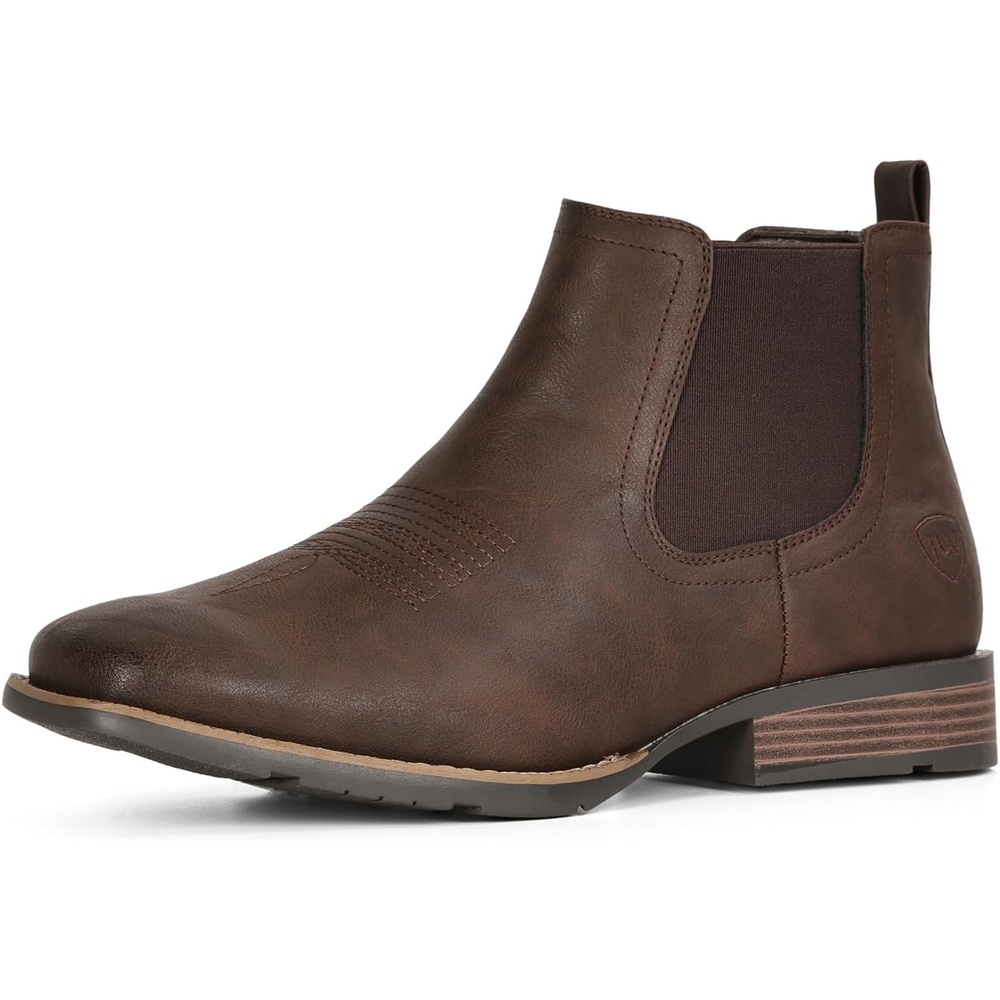 image:imageIUV Cowboy Boots For Men Ankle Boots Western Boot Casual Dress Slip On Chelsea MenKhaki