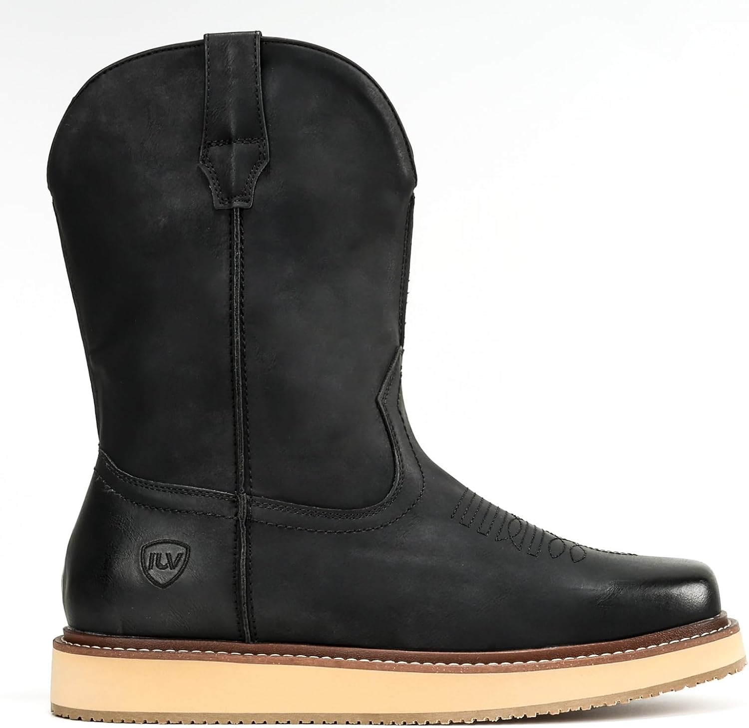 image:imageIUV Cowboy Boots For Men Western Boot Durable Fashionable Retro Classic Slip Resistant Work Casual Boots