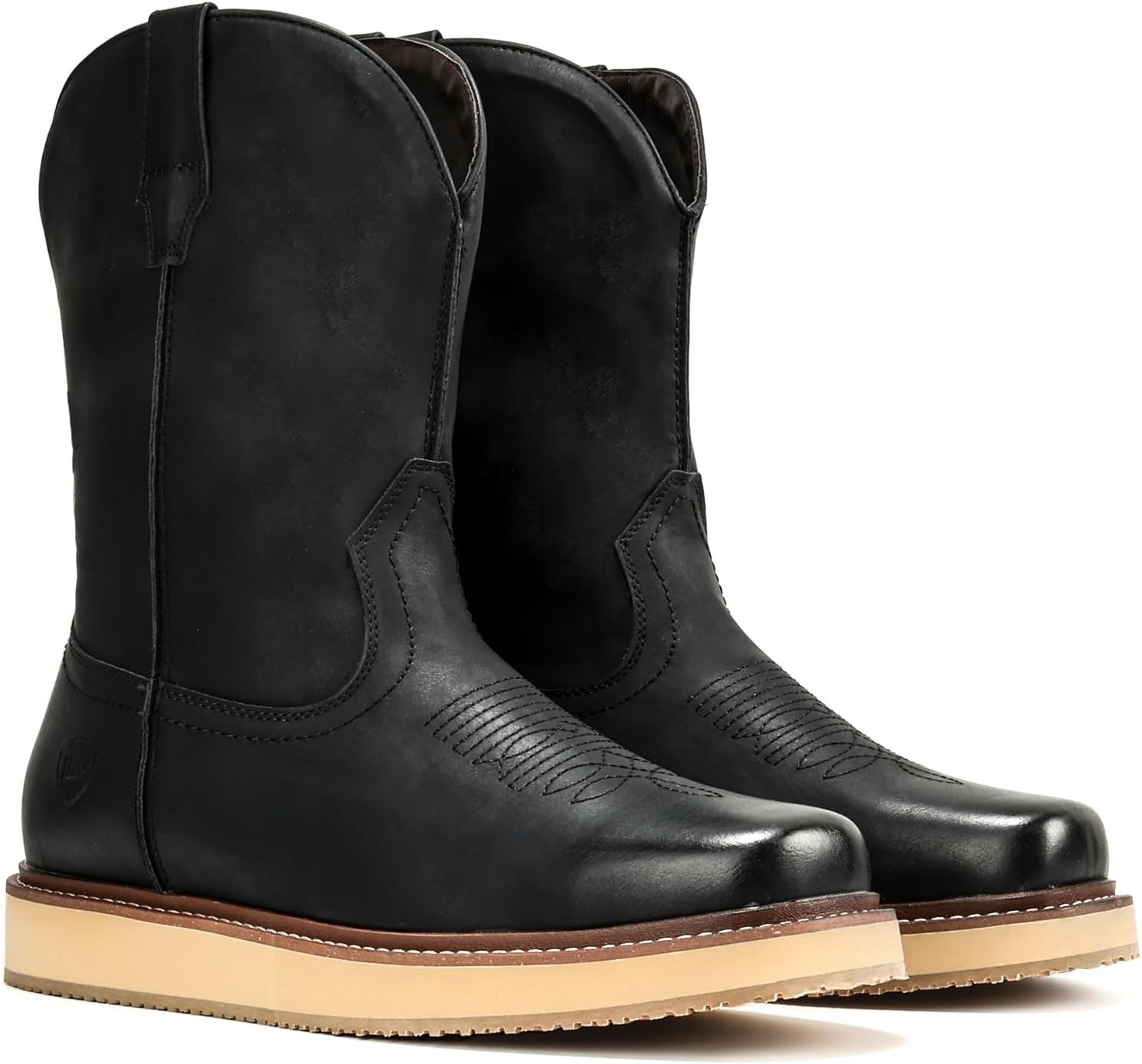 image:imageIUV Cowboy Boots For Men Western Boot Durable Fashionable Retro Classic Slip Resistant Work Casual Boots
