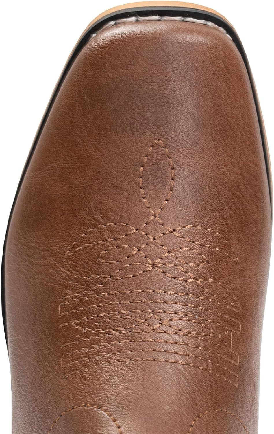 image:imageIUV Cowboy Boots for Boys Girls Western Square Toe Cowgirl Boots Mid Calf Riding Shoes ToddlerLittle KidBig KidBbrown