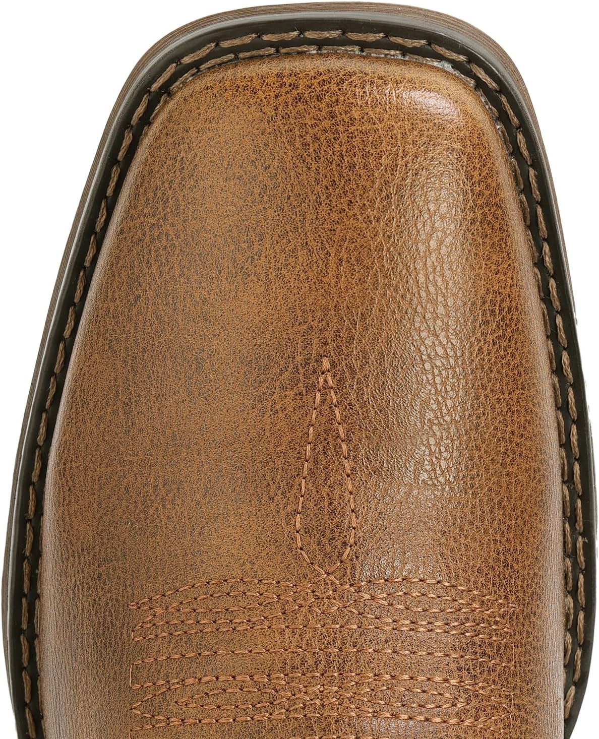 image:imageIUV Cowboy Boots for Men Square Toe Chunky Heel Western Boots with Retro Classic Embroidered Pull on Mid Calf Slip Resistant Casual Shoes