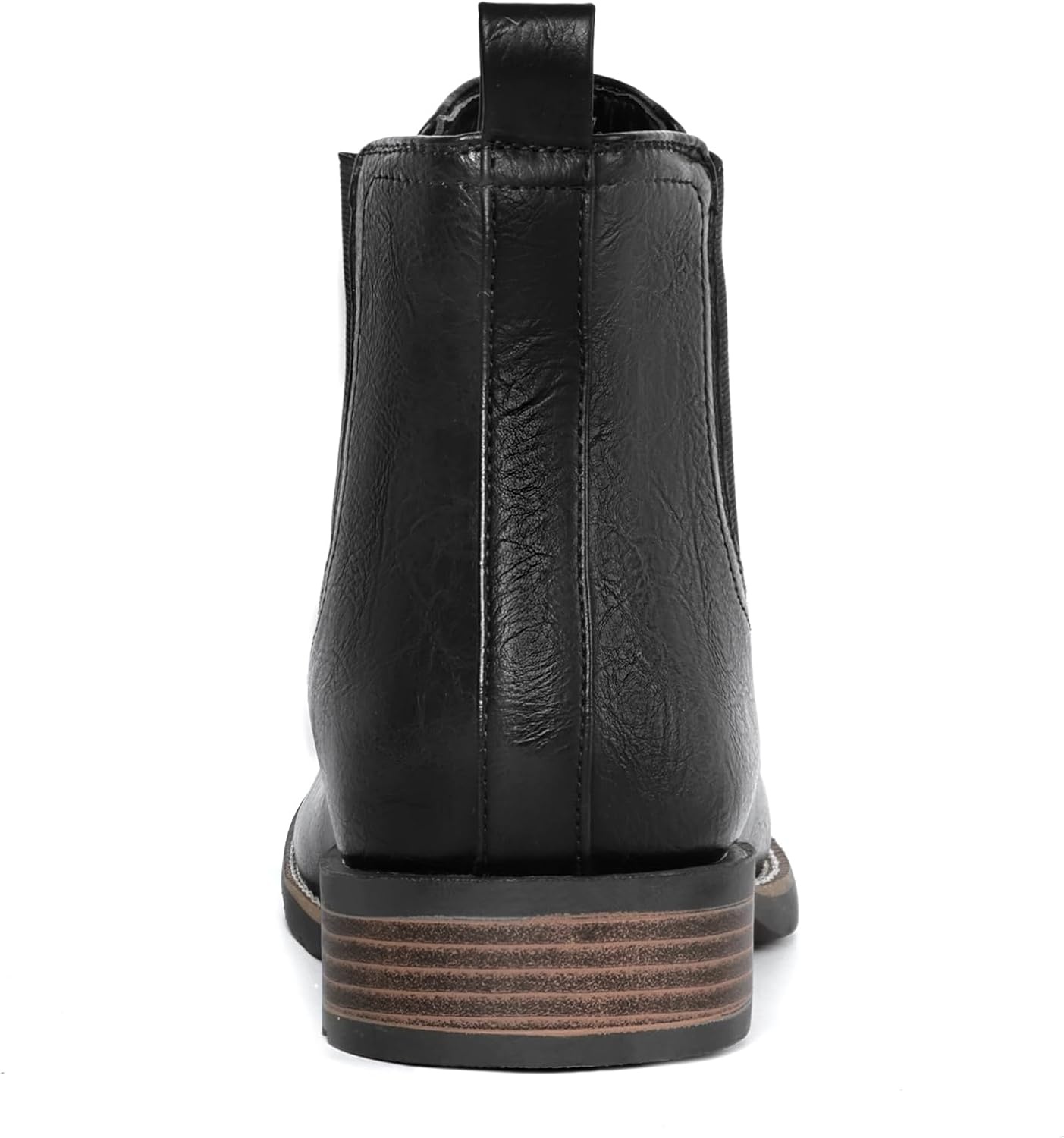 image:imageIUV Mens Chelsea Boots Square Toe Western Ankle Boots Slip On Casual Dress Cowboy BootBlack